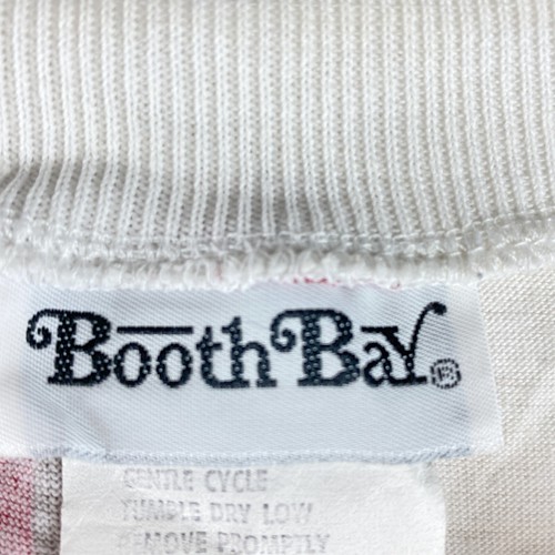BOOTH BAY Mujer Pullover Blanco y Granate Top Dobladillo Elástico Talla Grande Vintage - Imagen 3 de 5