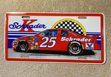 Kenneth Schrader Nascar Booster License Plate Number 25 Valvoline Pyroil