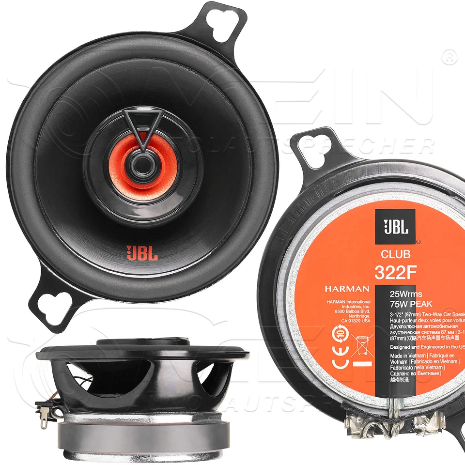 JBL LAUTSPRECHER für VW GOLF II / 2 1983-1992 Armaturenbrett Front 75W 87 #BALY - Bild 2 von 4