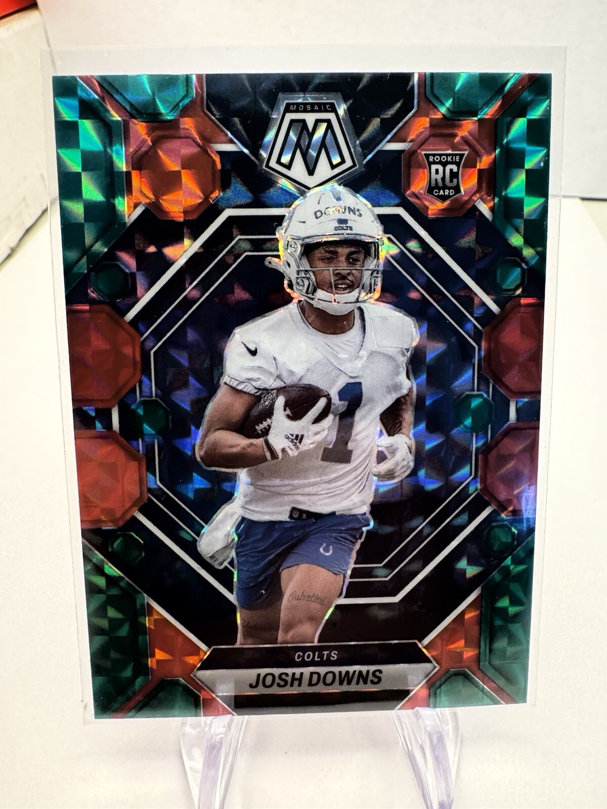 2023 Panini Mosaic Rookie Choice Red Green Prizm Josh Downs #339 Colts RC