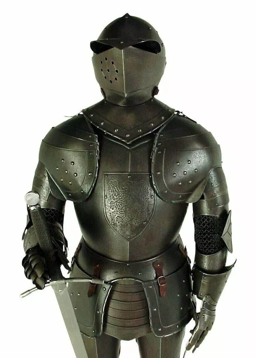 Knight Antique Crusader Full Body Armor Medieval Combat Costume Suit-image