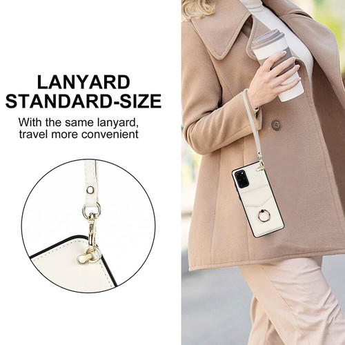 For Samsung Phone Case Cover Luxury Leather Wallet Card Slot Ring Stand Strap - Zdjęcie 28 z 68