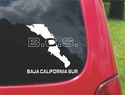 2 (PCS) Baja California Sur Mex. Outline Map Stickers  20 Colors To Choose From