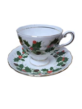 Noel Tea Cup & Saucer By Royal Tuscan A Wedgewood Group