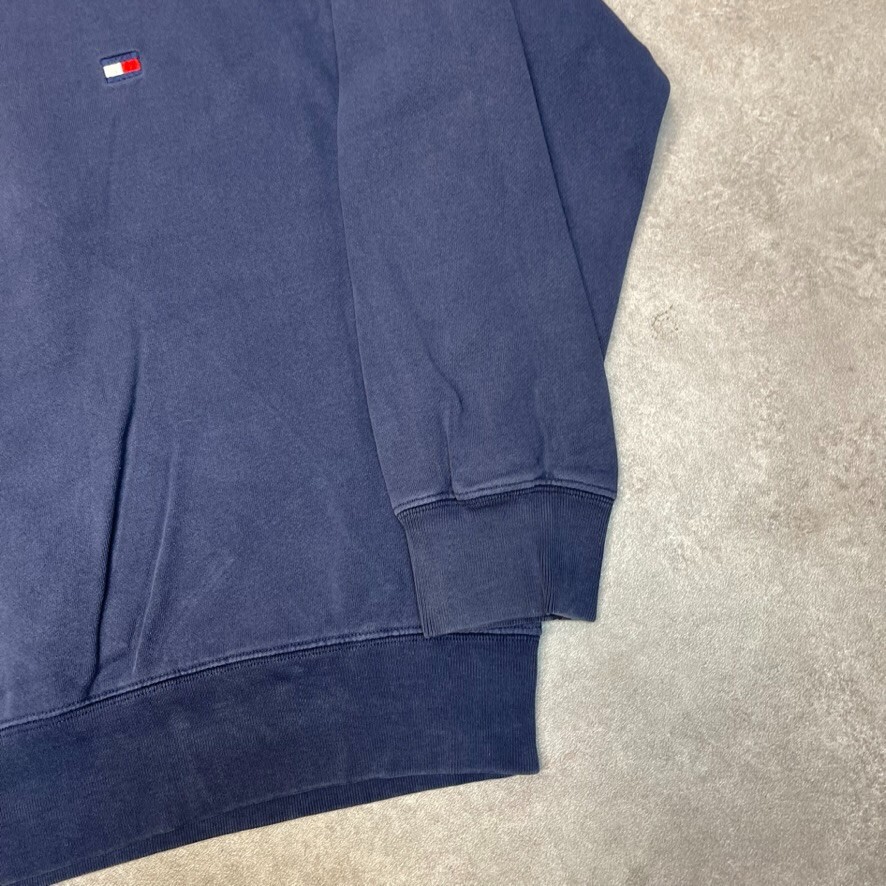 Tommy Hilfiger Sweatshirt Mens Y2K Pull Over Flag Logo Jumper, Navy, Large image 5