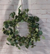 Wreath Ring 16" Green Eucalyptus Wreath. Wedding , Home, Realistic Foliage Decor