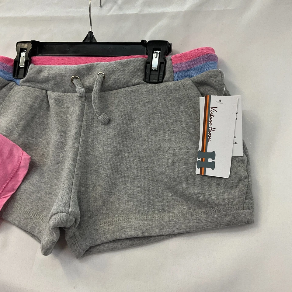 Camiseta e shorts vintage Havana manga curta meninas tamanho L 14 rosa cinza - Imagem 4 de 4