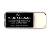 Solid Cologne Sandalwood - Patchouli & Cedarwood Aftershave balm 18ml Tin