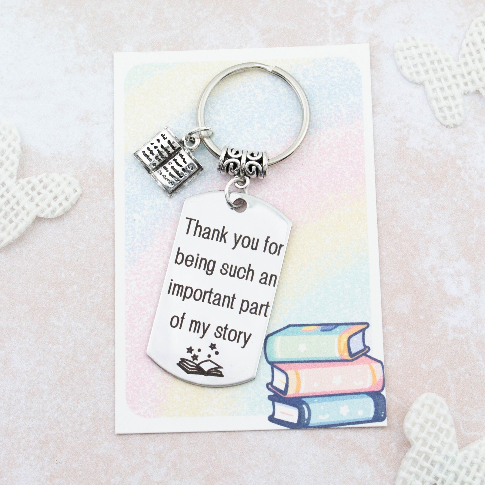 Parte importante de mi historia, gracias regalos para maestros de secundaria, llavero para libros