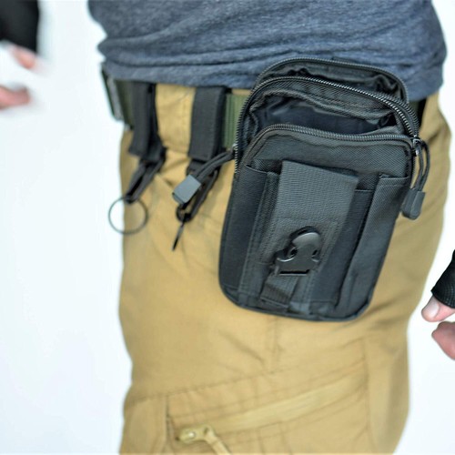 Herren Taktische Gürteltasche EDC Handy Gadget Gürtel Outdoor Sport Molle Tasche - Bild 9 von 31