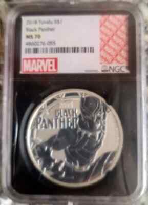 2018 Tuvalu 1 oz $1 Marvel Black Panther NGC MS70