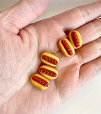 Croissant sandwich hamburger taco clay hotdog handmade food miniature burger