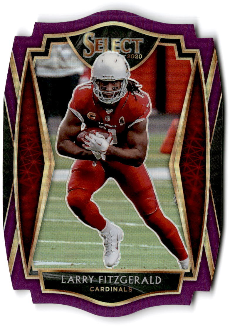 2020 Panini Select #122 Larry Fitzgerald Purple Prizm Die Cut Arizona Cardinals