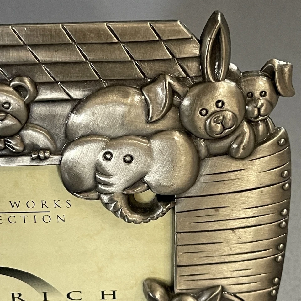 Marco de fotos arco Kenrich Noahs 5x5 metal fundido bebés animales guardería habitación infantil Foto 2 de 4