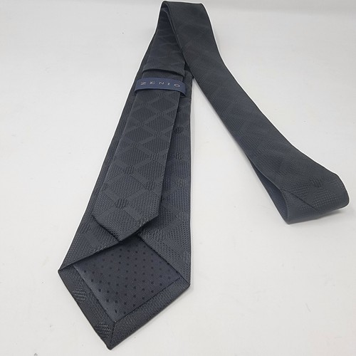 ZENIO Slim Black Microfiber Ties - Geo-Dot, Floral, HoundsTooth, Striped *NEW* - Picture 5 of 22
