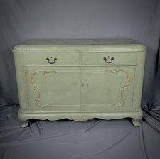 Antique Biedermeier Style Painted Marble Top Sideboard 