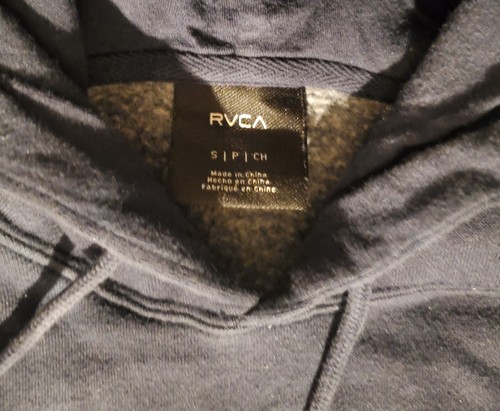 RVCA Hoodie mens Blue & White Tie Dye Sweatshirt size SMALL - Picture 3 of 6