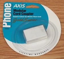 Axis TE84034 Gold RJ-11 Modular Phoneline Cord Coupler - Connect  Extend -NEW