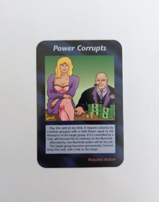 INWO Illuminati New World Order POWER CORRUPTS 1995 Unlimited Edition Kartenspiel