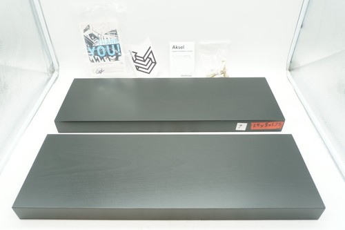 Shelfology Floating Shelf Pair KFSHWSS00ALBK Aksel Solid Alder Smooth Black