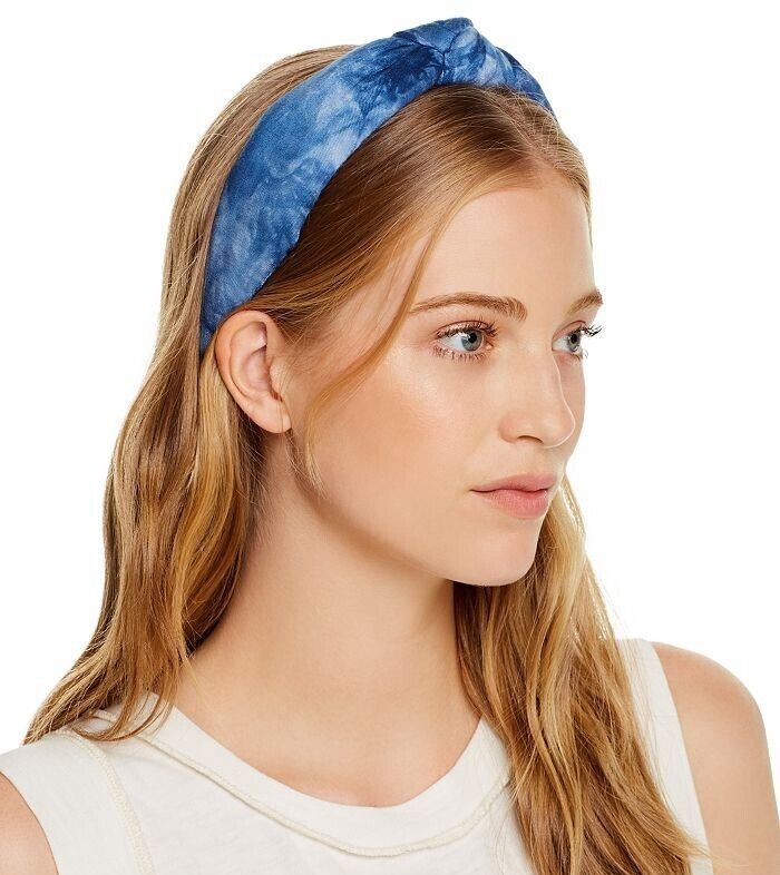 NWOT LELE SADOUGHI Tie Dye Blue Knotted Headband Women display picture 3