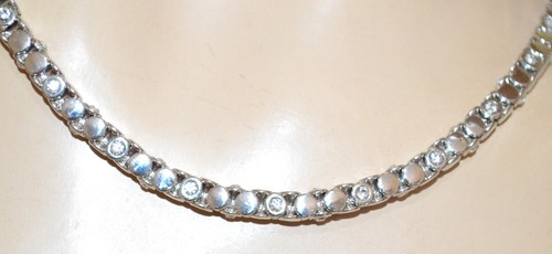 Collana donna argento collier tennis girocollo strass cristalli elegante UN80 - Foto 3 di 4