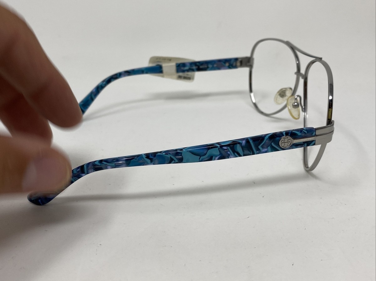 TORY BURCH AVIATOR TY 6031 102/37 SILVER TEAL 59/10/135  display picture 3