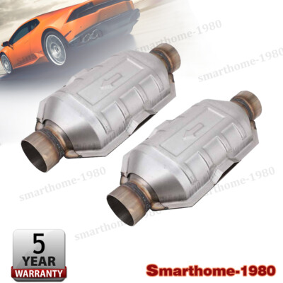 2Pcs Fit For Chevy Silverado 1500 GMC Ford 2.5'' Universal Cat Converter 83166 