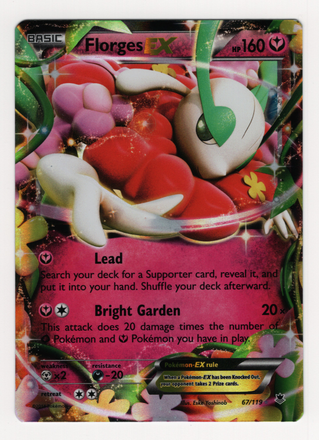 Florges EX 67/119 - NM - Phantom Forces, XY Pokemon