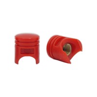 2 StüCk You.S Ventilkappen Reifenventile Kunststoff Rot FüR PKW LKW Motorrad