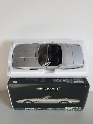 Minichamps Maserati Ghibli V8 Spyder 1970 Silber Metall Modell Fahrzeug 1:18 OVP