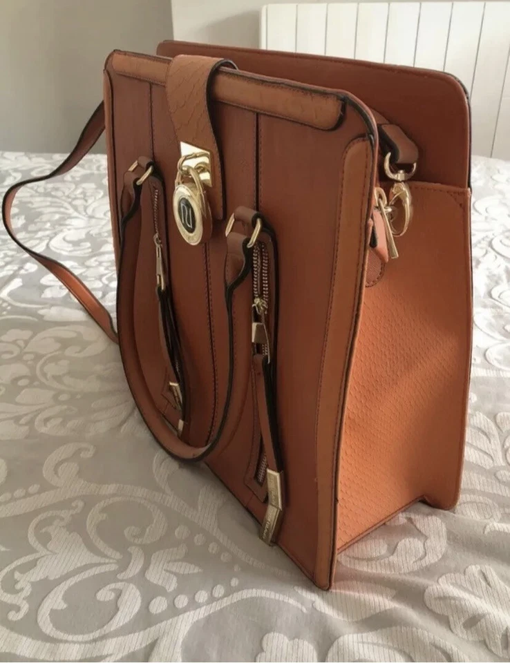RIVER ISLAND Handbag Used Twice Orange - Image 4 of 4