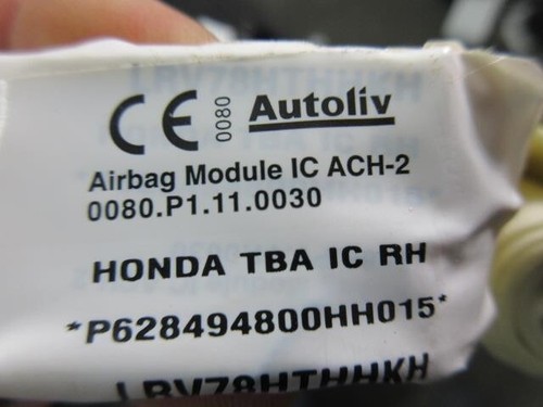 HONDA CIVIC SEDAN LX SI 2016-2017-2019-2018-2020-2021 curtain airbag RIGHT HEAD - Picture 3 of 3
