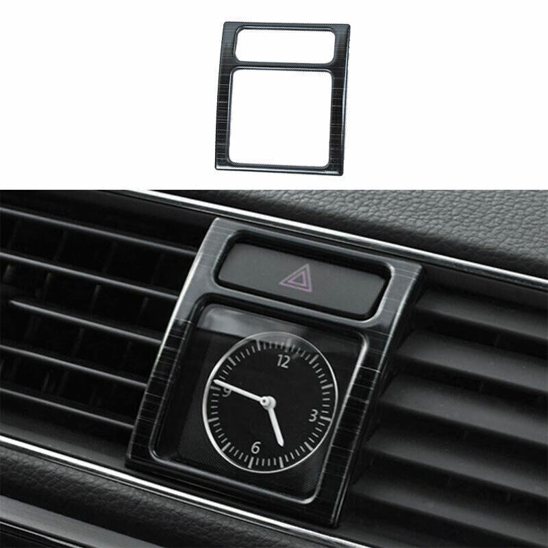 Black Titanium Central Console Clock Cover Trim New For VW Passat B7 2011-2015