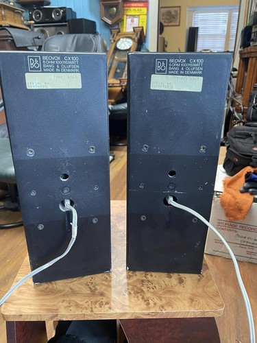 Bang & Olufsen Beovox CX100 Schaumstoff Regallautsprecher schwarz eloxiert mit Kabeln - Bild 3 von 5