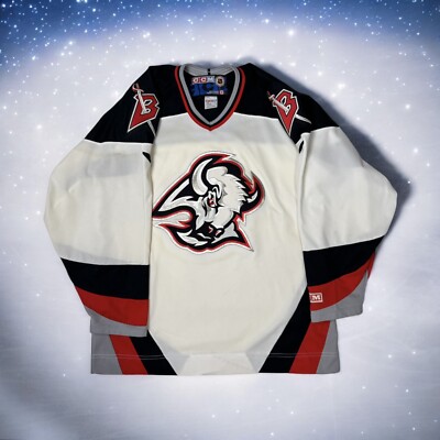 CCM NHL バッファロー セイバーズ ゲームシャツ e Vintage Buffalo Sabres Goat Head Jersey Red White NHL CCM
