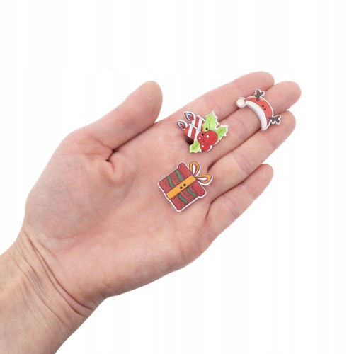 Holzknöpfe Dekor Weihnachten Farben Mix 50 Stück - Bild 4 von 6