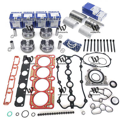 Engine Pistons Rings Gaskets Bolts Rebuild Kit For VW AUDI A4 2.0 TFSI BWT BPY