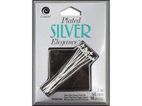 Cousin Silver Plate Elegance Head Pin Flower 10pc on sale Cousin Silver Plate Elegance Head Pin Flower 10pc on sale
