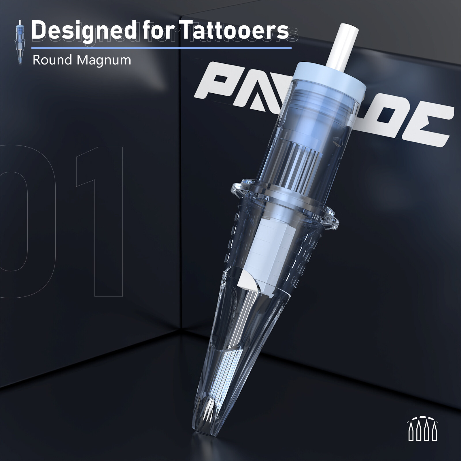 40/80PCS ASSORTED WORMHOLE PADIEOE DISPOSABLE TATTOO PEN CARTRIDGES