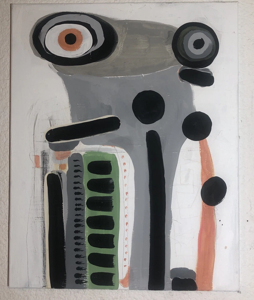 Pintura moderna abstracta original de S. Krul acrílico sobre lienzo 16x20 sin marco Foto 3 de 4