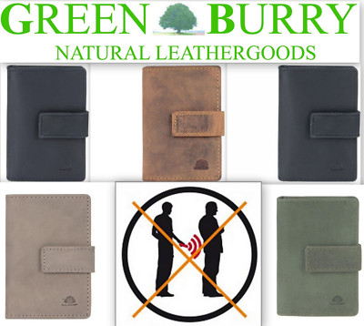 Greenburry Vintage Leder Kartenetui Card-Clip Geldklammer RFID 1642E!bestprice!*