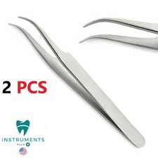 2x Dental Bracket Placing Tweezer Tips Placement Holding Orthodontic CE
