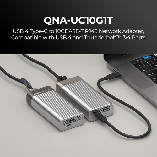 QNAP 10GBASE-T Network Adapter to USB 4 Type-C & Thunderbolt 3/4 Compatible - Zdjęcie 7 z 13