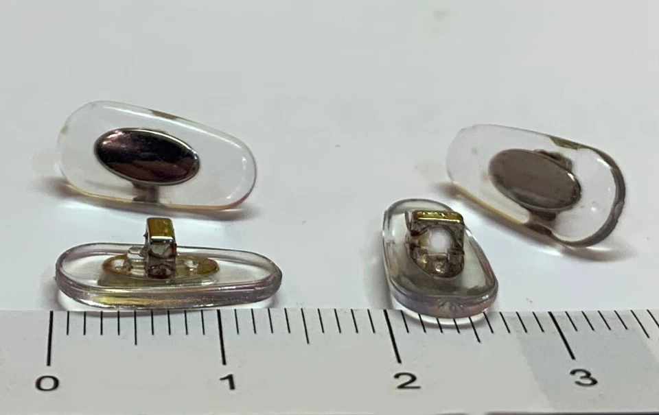 😎 2 pares: almohadillas nasales enchufables de 14 mm para Ray Ban núcleo plateado Foto 4 de 4