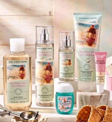 NEW Bath & Body Works Neapolitan Ice Cream Gel, Cream, Mist, Sanitizer, Lip 2026