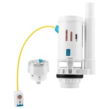 Toilet Dual Flush Valve with Push Button, Toilet Flush System Replacement Adj...