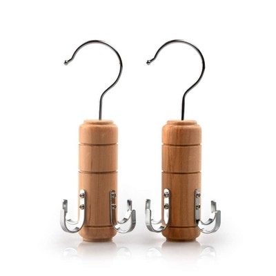 Wooden Belt Tie Rack Scarf Hanger for Closet，for Belts Tie Scarves Tank Top a...