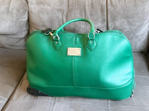 JM New York Rolling Duffel Bag – Emerald Green – Carry-On Travel Luggage