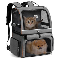 Katzen Rucksack Doppellagig Faltbar für 2 Ka...